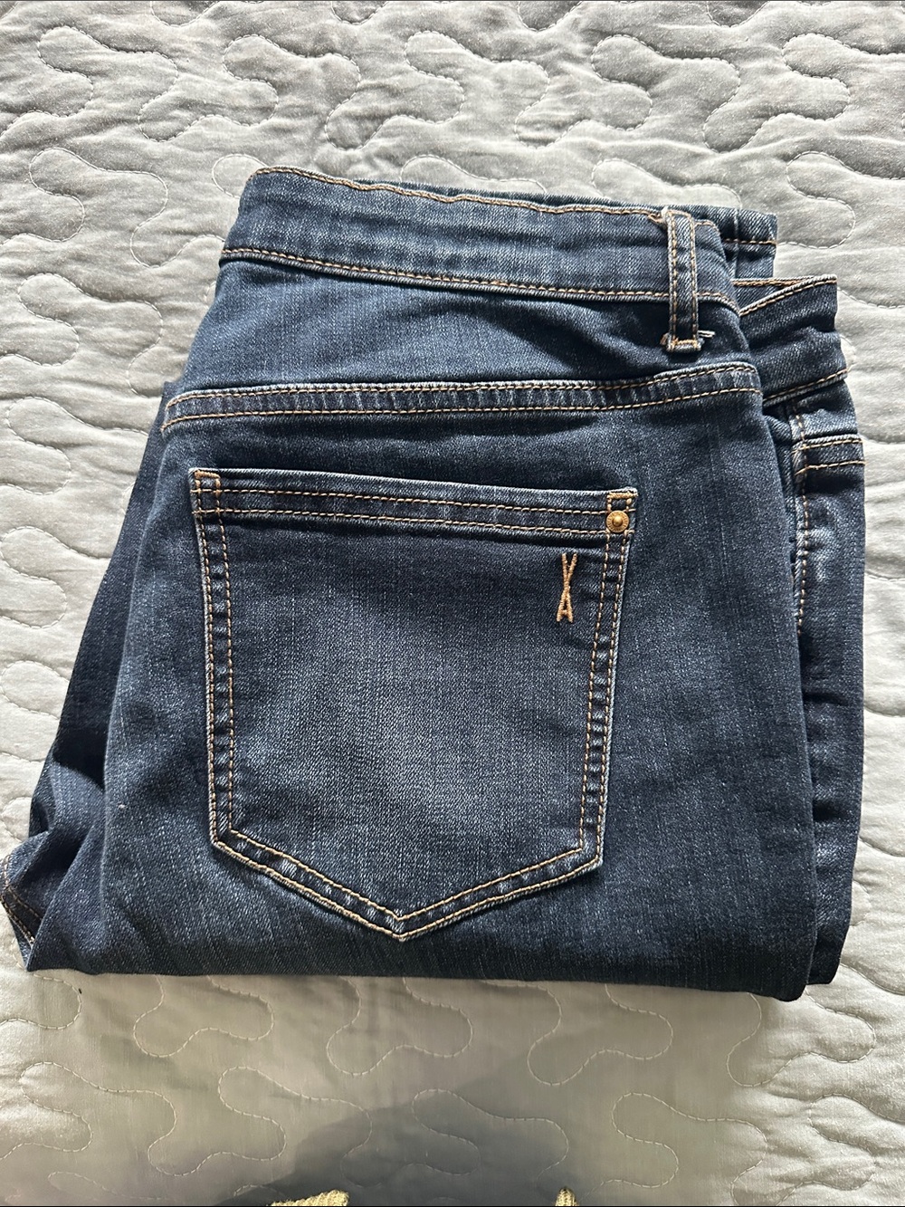 Vintage America Dark Blue Weekend Crop Jeans